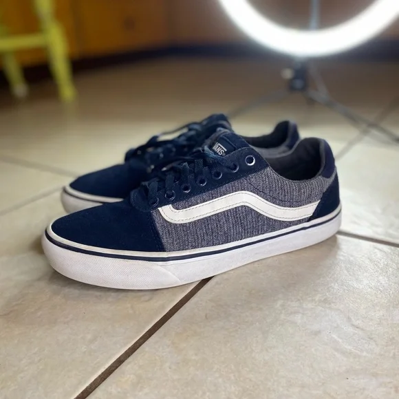 Vans Sneakers Mens 8 Era 721356 Blue Suede‎ Skate Casual Athletic Shoes Vans Pro Mens Sk8 Skate Shoes Blue Suede Toe 721356 Lace Up  main image 3